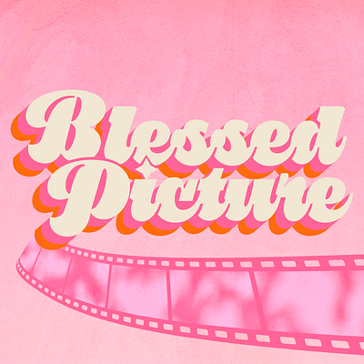 Blessed Picture Podcast Artwork branding design film podcast illustration logo pink logo podcast art podcast logo