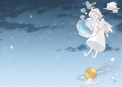 Little Angel Tshirt Design illustration