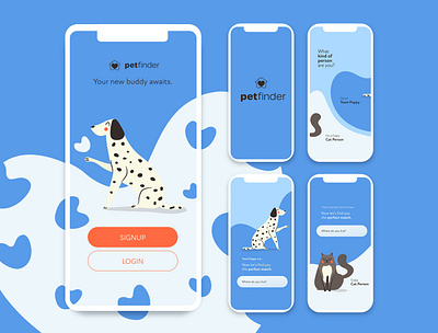 Pet Adoption App app design illustration minimal ui ux