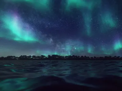 Awesome Nature Loop 3d art aureola awesome environment fantasy loop loop animation motion nature night water