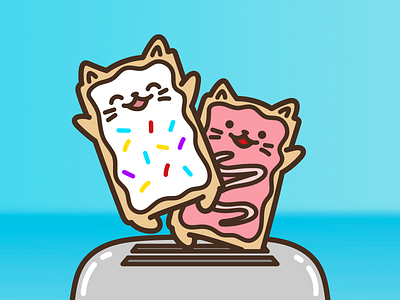 Cat Food - Poptart animal cartoon cat character cute cute art design food frosting illustration illustrator jclovely kawaii kitty minimal poptart sweet threadless toaster vector