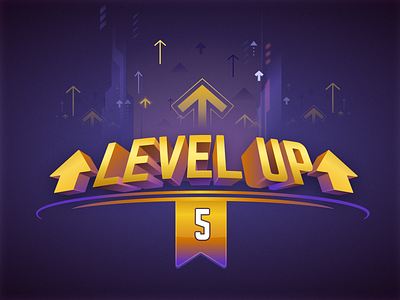 Level UP achievement award emblem experience game ui illustration level level up play vector