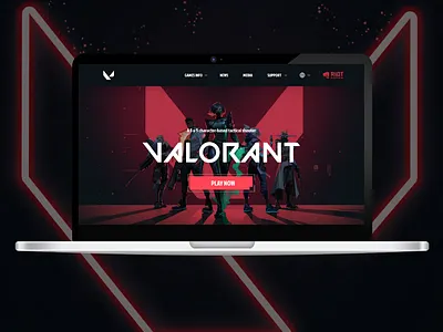 Valorant Website UI Concept Design design web web design web site web ui web ui design webdesign website website concept website design