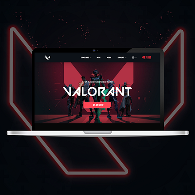 Valorant Website UI Concept Design design web web design web site web ui web ui design webdesign website website concept website design