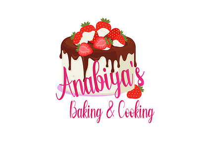 Logo design for "ANABIYA'S BAKING AND COOKING" design illustration logo vector art vector illustration