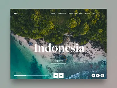 Indonesia Travel Website UI Concept Design design web web design web site web ui web ui design webdesign website website concept website design