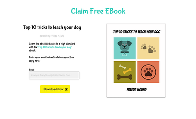 Daily UI Challenge Day 3 #003 beginner dailyui dailyuichallenge deign desktop dog ebook landingpage macbook