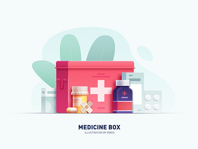 Medicine box branding drug editorial icon icons illustration medicinal ps vector