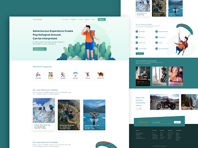 Adventure Landin page clean illustration landing page minimal tour travel ui ux design web design website design