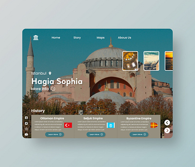 Hagia Sophia Landing Page Web Concept Design branding hagiasophia illustration istanbul mosque turkey ui ux web web design web ui webdesign website concept website design