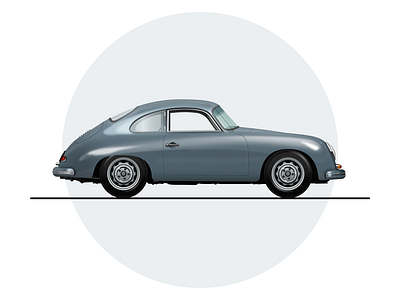 1959 Porsche 356 Outlaw 356 automotive car illustration porsche sketch sketchapp vector