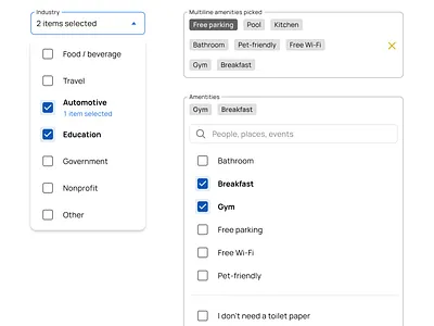 Material X design system UI kit - Figma Multiselect check checked chip chips design system figma filter filters form input material select selection tag ui ui kit