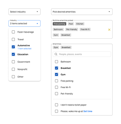 Material X design system UI kit - Figma Multiselect check checked chip chips design system figma filter filters form input material select selection tag ui ui kit