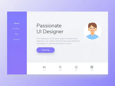 Web Landing Profile Concept Design bootstrap branding css html logo portfolio profile programmer ui ux webdesign website concept website design