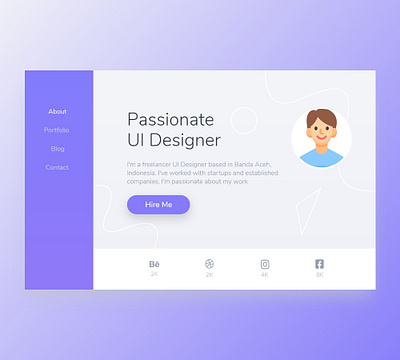 Web Landing Profile Concept Design bootstrap branding css html logo portfolio profile programmer ui ux webdesign website concept website design
