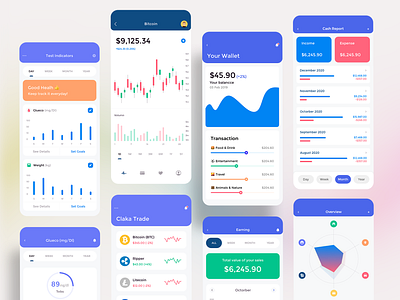 Claka Statics Dashboard app claka clean dashboad kit mobile statics template ui ux