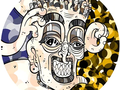 Portrait 2 cartoon character design design geometry illustration monster portrait