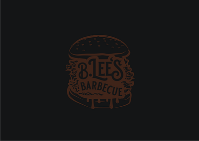 B. Lee's Barbecue Logo bbq beer branding design flat illustration logo typography vector