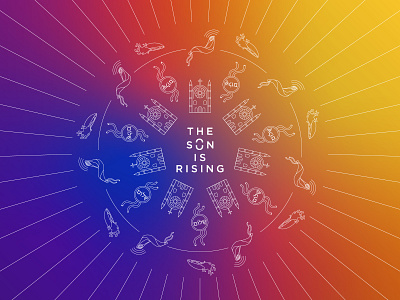 The Son is Rising - Rejected Sermon Artwork bible church church branding god line art revelation sermon sermon art sermon graphic sermon series sermon title sunrise