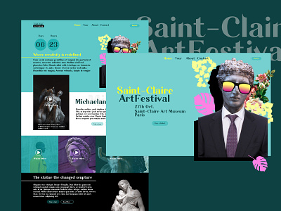 Saint Claire ArtFestival Web Design affinity affinitydesigner art art direction artwork event photoshop poster poster art ui ui ux ui design uiux