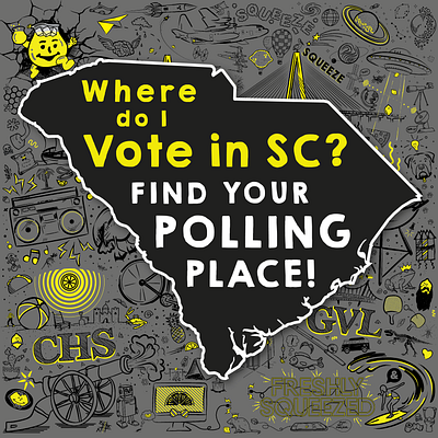 SC Find Your Polling Place! design election sc south carolina vote voter