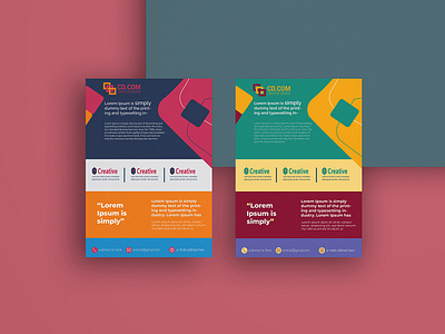 Corporate Flyer Design black bleeds business template