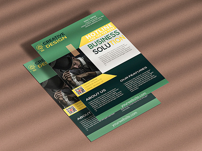 Corporate Flyer Design black bleeds business template