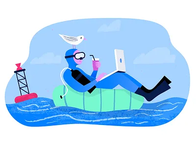 Deploying App Platform - v1 app flat geometric icon illustration ocean tech texture vector web