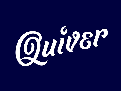 Quiver Logotype brand design branding branding and identity custom lettering custom type disconnected graphic design hand drawn handlettering identity design lettering lettering artist logo logotype script typography vector visual identity wordmark