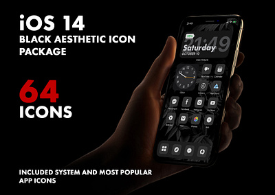 iOS14 BLACK AESTHETIC ICONS apple apple design ios ios 14 icons ios app ios app design ios icons ios14 ios14 icons ios14icons iosicons