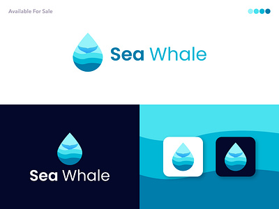 Sea + Whale Logo Concept agency app icon applogo brand designer brand identity branding branding agency creative creative logo gradient icon design logo mark logodesign logotype minimalist logo modern logo modern logos sea simple logo whale