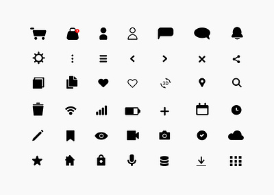 UI Icon Set Practice buttons icon design icons mobile design symbols ui ui design website design