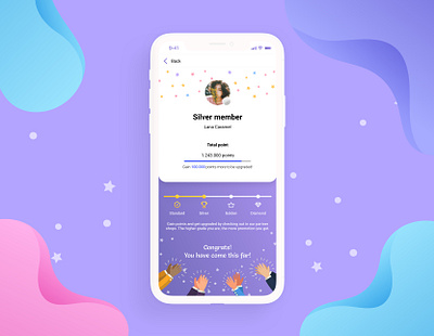 Loyalty App - Member Screen app design flat ios loyalty app loyalty program member screen membership minimal ui uidesign