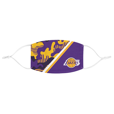Lakers Camo Face Mask apparel design custom nba clothing design fabric face mask fabric face mask fashion la lakers lakers mens clothing nba clothing nba streetwear