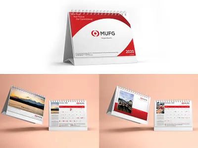 MUFG Calender branding calendar design