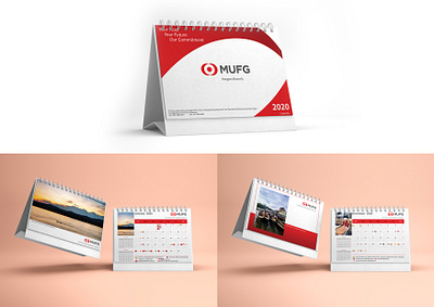 MUFG Calender branding calendar design