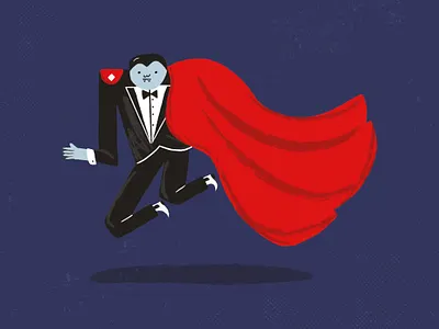 Spooky Post 03 halloween oddbodies postcard postcard design vampire