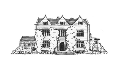 British mansion architecture artwork design drawing hand drawn handdrawn illustration inkpen picture sketch