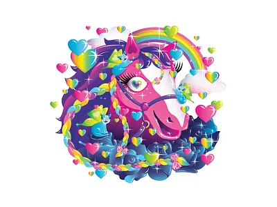San Diego Addy Awards - Horse horse illustration kawaii rainbow