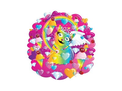 San Diego Addy Awards - Kitty cat illustration kawaii kitten rainbow