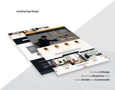 Academy company landing page design app branding design letterhead 99designs logo typography ui ux web website