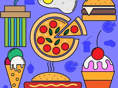 Fast food animation art design icon illustration illustrator logo vector