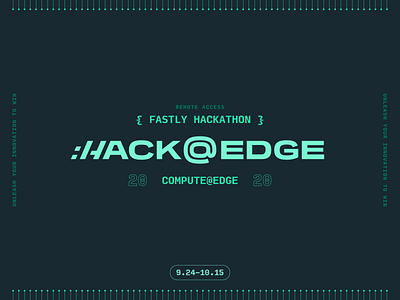 Hack@Edge branding design hack hackathon logo tech typography