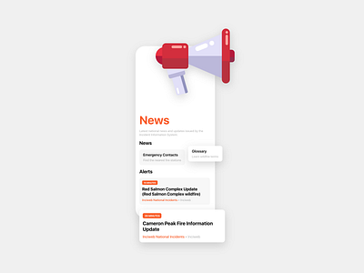 Blaze - News adobe xd branding design flat ios ui wildfire