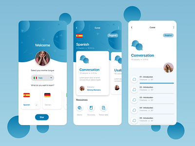 Language Learning App app app design design design app design uiux feed app home screen login mobile design ui