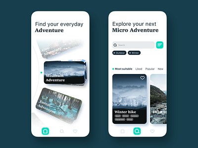 Micro Adventure - Shot 1 adventure app appdesign branding clean concept creative design designs dribbble dropshadow outdoor screendesign sketch spare time ui uidesign userexperience ux uxdesign