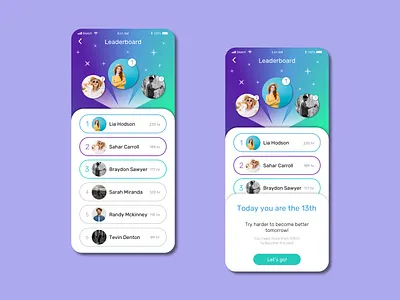 #DailyUI 019 - Leaderboard app daily 100 challenge daily ui dailyui leaderboard ui