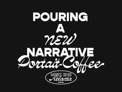 Portrait Coffee Tee Design atl atlanta branding coffee georgia t shirt t shirt design typography vintage west end