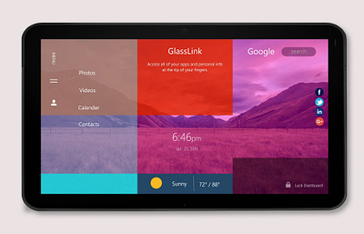 GlassLink Dashboard UI app dashboad dashboard ui design lunacy tablet tablet app ui ui design