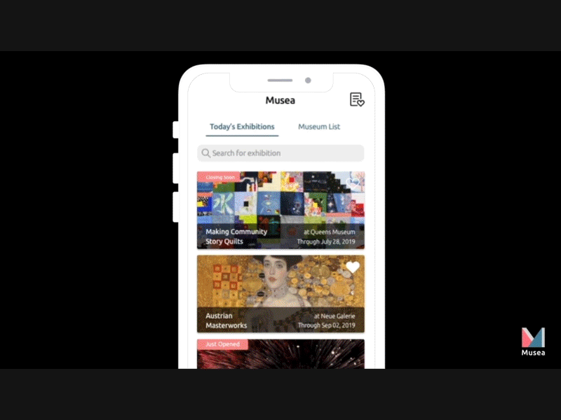 Museum App promo clip - Musea app design clean design geometric design minimalism mobile app modern motion design motion designer motion graphics museum app navigation product design promo prototype animation sketchapp ui animation ui design ui motion ux ui design vector art